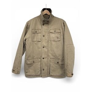 Hunt Bum Men's LT Tall Field Jacket Canvas Quilted Hunting Coat Removable Collar